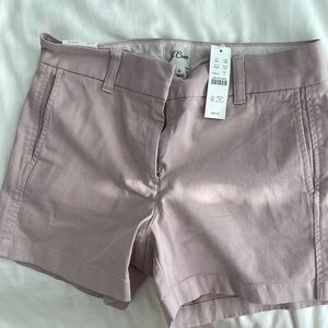 J Crew shorts size 0 4 inch light pink NWT.
